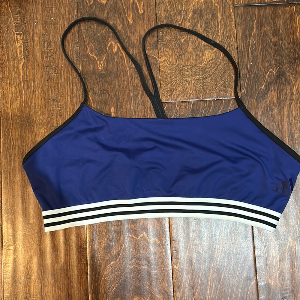 Adidas strappy sports bra - deep royal blue